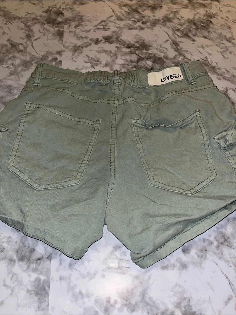 Everyday Sage Green Cargo Shorts with Utility Pockets